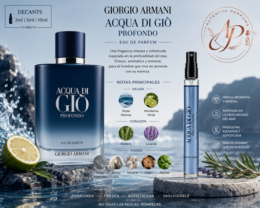 Acqua di Giò Profondo EDP - Giorgio Armani - decant