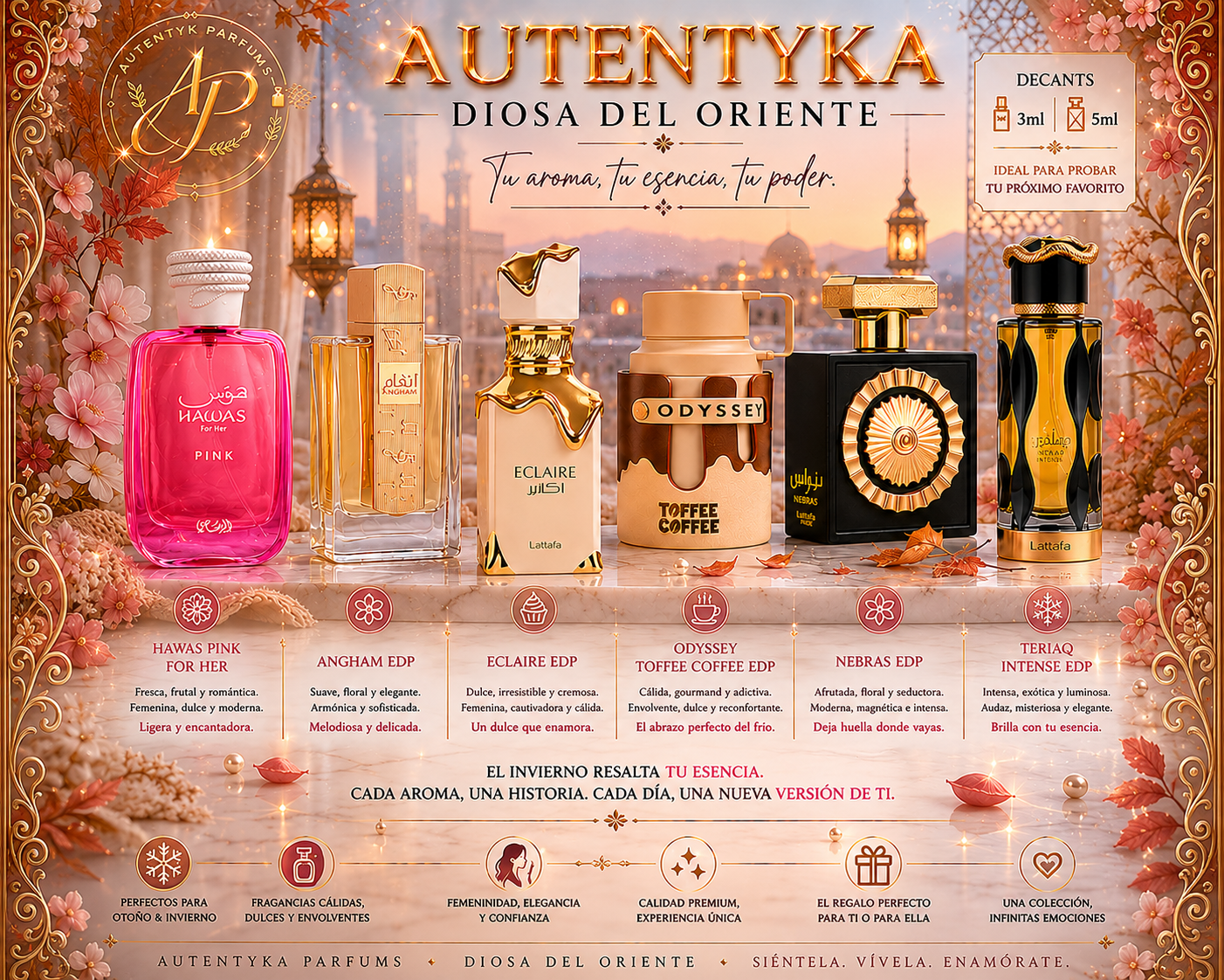 Pack Autentyka Diosa del Oriente - decants
