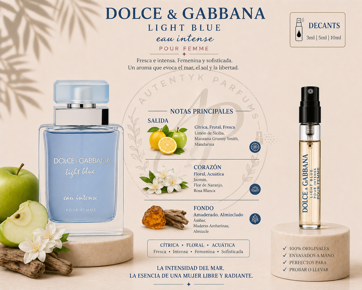 Light Blue eau intense mujer - Dolce & gabbana - decant