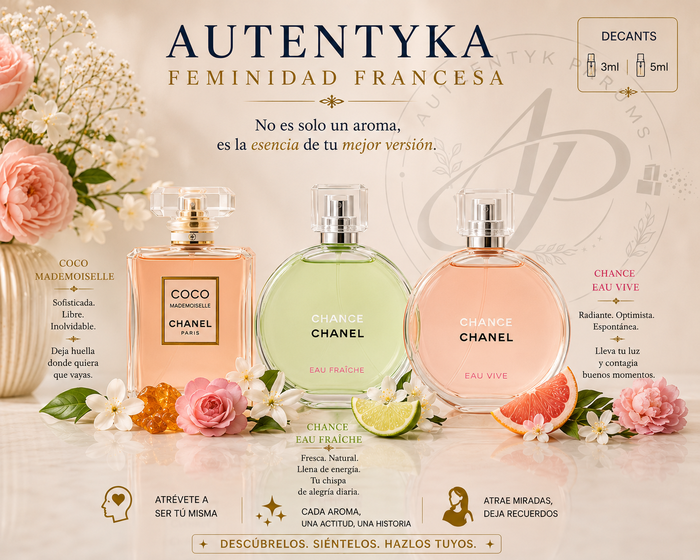 Pack Autentyka feminidad francesa - decants