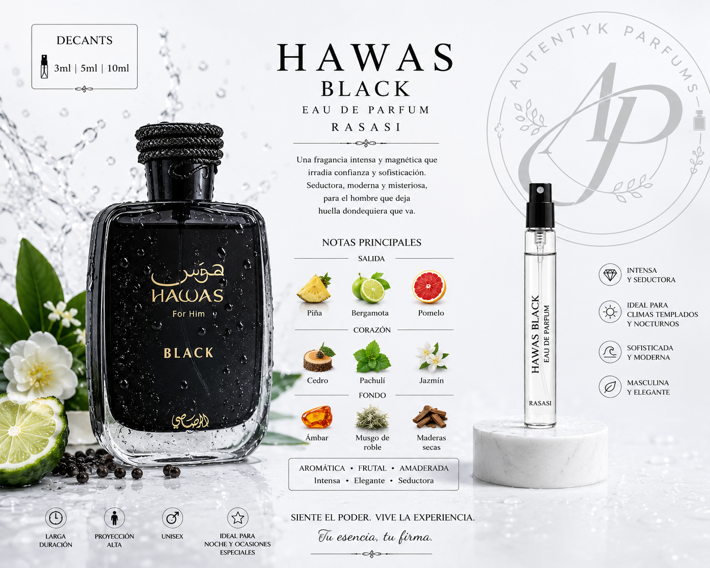 Hawas Black EDP - Rasasi - decant
