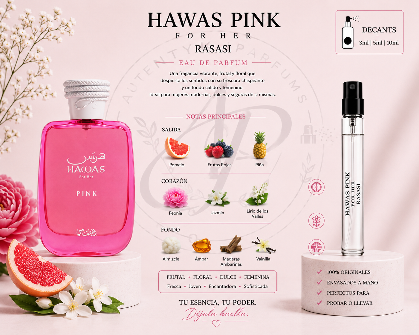 Hawas Pink For Her EDP - Rasasi - decant